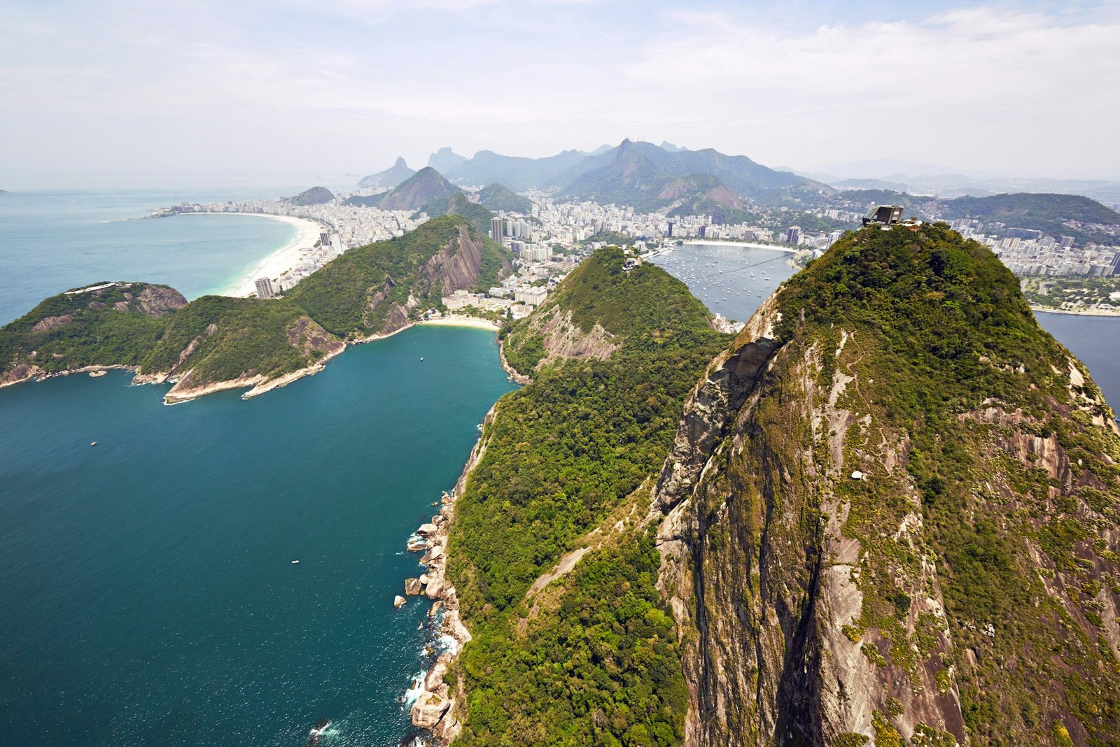 Brazils natural beauty from above. Aerial view of Rio De Janeiro, Brazil.