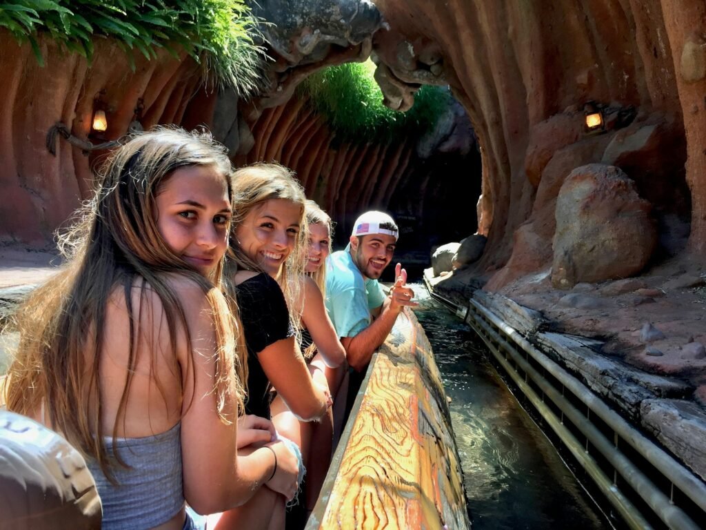 Family fun on a water ride together!