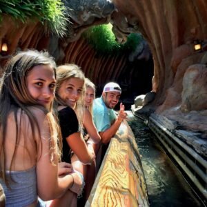 Family fun on a water ride together!